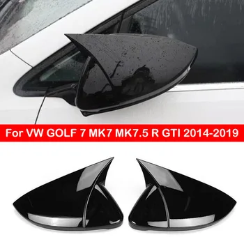 Pre VW GOLF 7 MK7 MK7.5 R GLAXAY 2014-2019 Auto Spätné Bočné Zrkadlo Pokrytie Horn Krídlo Spp Exteriérové Dvere Zozadu Prípade Výbava Nálepky
