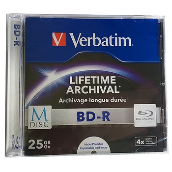 Predaj 5 ks Doslovne MDisc M-Disk Blu Ray BDR Blu-Ray BD-R 25GB Životnosť Archívne Injet Tlač 4X Archivage Longue Duree