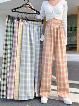 Prehoz Širokú Nohu, Nohavice Ženy 2023 Lete Bežné Vysoký Pás Y2k Streetwear Kórejský Módne Vintage Lolita Nohavice