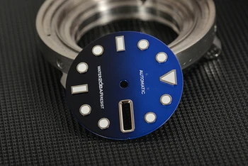 Príslušenstvo hodinky skx007 / srp21j zmenené svetelné nechtov gradient modrá dial 28.5 mm