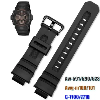 PU Inteligentný Náramok Kapela AW-591/AW-590/AW-5230/AW-282B/Awg-m100/AWG-101/G-7700/G-7710 Popruh Sledovať AW591 Zápästie Živice Watchband