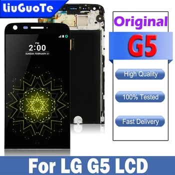 Pôvodné Display Pre LG G5 LCD Dotykový Displej s Rámom Digitalizátorom. Pre LG US992 H850 H858 VS987 LS992 H820 LCD Náhradné Displej