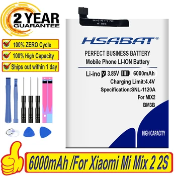 Pôvodné HSABAT 6000mAh Vysokou Kapacitou Nulový Cyklus BM3B Batérie pre Xiao Mi Mix 2 2S II 5.99