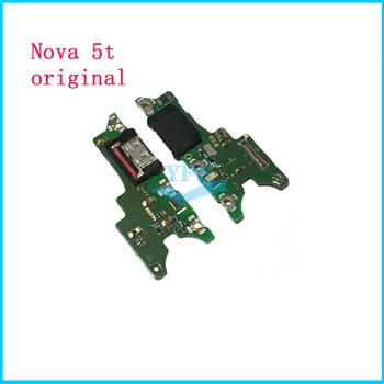 Pôvodný Pre Huawei Nova 5T 5I 5 Pro USB Nabíjací Port Konektor Doku Modul Doska Mikrofón Flex Kábel