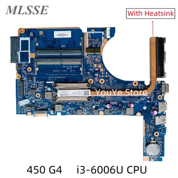 Renovované Pre HP ProBook 450 G4 Série Notebooku Doska S Chladič i3-6006U CPU 913957-601 913957-001 DA0X83MB6H0 DDR4 MB