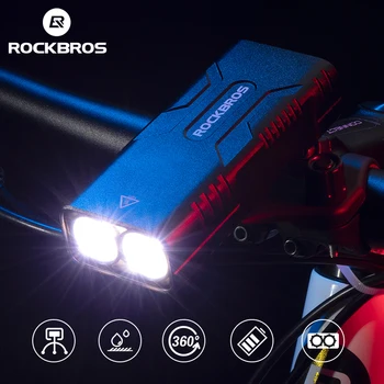 ROCKBROS 2T6 LED Bicyklov Svetla 10W 10000 mAh Bicykel Predné Lampy Baterky Cyklistické Vybavenie MTB Svetlometu Super Jasný Blesk