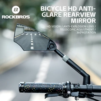 ROCKBROS Univerzálny Bicykel Spätné Zrkadlo Nastaviteľné Otáčať v Širokom Uhle Cyklistické Spätné Zrkadlá Pre MTB, Road Bike Motorke
