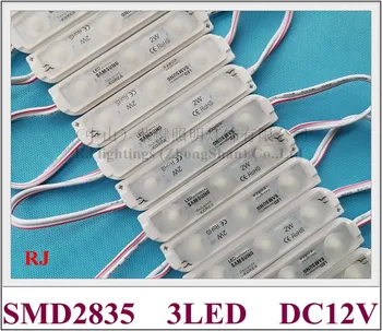 s objektívom LED svetlo modul vstrekovanie LED modul, DC12V 78 mm*18 mm*9 mm SMD 2835 3 LED 2W 200lm CE obojstranné PCB super kvalita