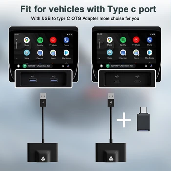 S vysokým Rozlíšením, Bezdrôtový CarPlay Adaptér pre Auto Obrazovky Podporu Káblové USB Pripojenie Hlasového Ovládania Online Upgrade Univerzálny J60F