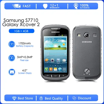 Samsung S7710 Galaxy Xcover 2 Zrekonštruovaný-Originál GT-S7710L 1700mAh 5MP WIFI 4.0 Dotykový Mobil Odblokovaný doprava Zadarmo