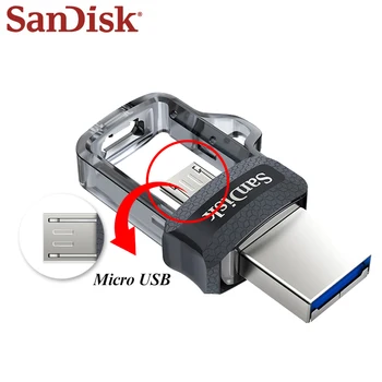 SanDisk USB 3.0, Micro USB OTG Memory Stick 256 GB DD3 128 GB USB 2.0 Flash Drive DUAL DRIVE 64 GB U Diskov Mini USB 32 GB Max 150MB/s