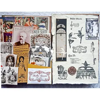 Scrapbooking Dodávky Denníka Materiál Baletu Luskáčik Balet Steampunk Zápisník Deco Vintage Vestník Prispôsobuje Dary