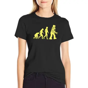 Sheldon Robot Evolution T-Shirt vintage oblečenie vtipné tričko Krátky t-shirt, t košele pre Ženy
