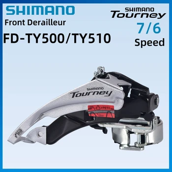 SHIMANO TOURNEY FD-TY500 TY510 MTB, Prešmykač 3x7 A 3x6-speed TOP SWING Svorka Kapela Mount Drivetrains Originálne Diely