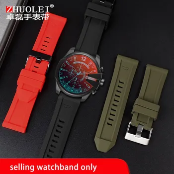 Silikónové watchband pre diesel hodinky reťazca DZ4318 DZ4323 DZ4283 DZ7315 DZ4427 pánske hodinky veľké hodinky remienok waterprof náramok