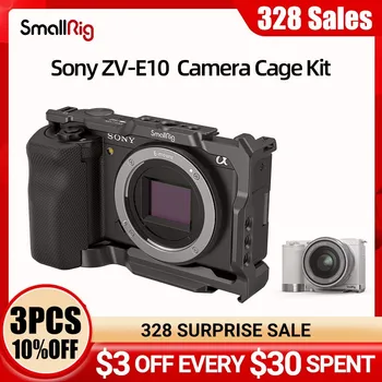 SmallRig Sony ZVE10 Fotoaparát Klietka s Silikónové Klietky rukoväť Vstavané Arca rýchle uvoľnenie doska Klietky Plošinu Auta pre Sony ZV-E10 3538