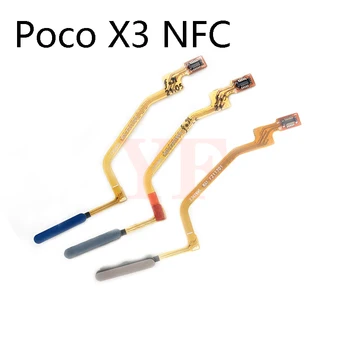 Snímač odtlačkov prstov Pre Xiao Poco X3 NFC Poco M3 Pro Odtlačkov prstov Dotyk ID Ponuky Návrat Kľúčové Senzor čarodejnice Na Vypnutie Flex Kábel