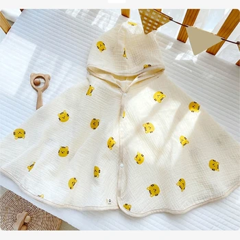 Soft - Bavlna Detská osuška s Kapucňou 2 Vrstvy Sleepwear pre Dieťa Toddles Novorodenca