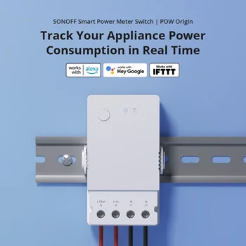 SONOFF Pow Pôvodu Wifi 16A Smart Power Meter Prepínač Preťaženie Chránič Relé Zariadenia na Monitorovanie spotreby Energie eWeLink Alexa Domovská stránka Google