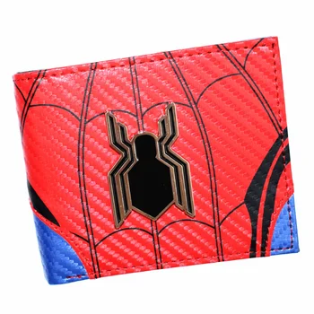 Spiderman Peňaženky Cartoon Peňaženky, pánske Krátke Kabelku Cool Dizajn Chlapca Peňaženky s Mince Vrecku