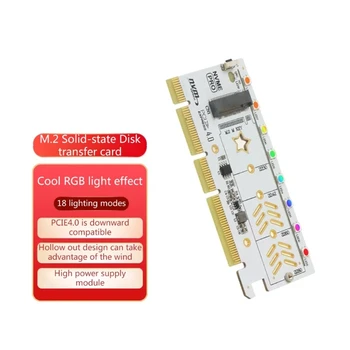 SSD PCIE Adaptér M-key .2 NVME PCIE SSD LED Expansion Board PCIE 4.0 X16 Karty