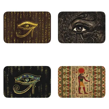 Staroveké Egyptské Koberec Egyptský Eye of Horus a Hieroglyfy Dvere Mat Non-Slip Vchod, Kuchyňu, Kúpeľňu Rohože Domova