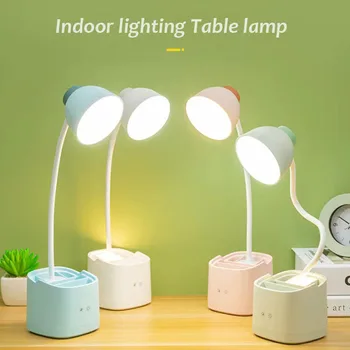 Stmievateľné LED Stolná Lampa USB Nabíjateľné 9 Svetelné Režimy Svetla na Čítanie s Flexibilným Gooseneck Vnútorné Osvetlenie Nočné Svietidlá