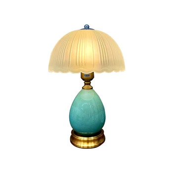 Stolná Lampa Spálňa Nočná Lampa Nový Čínsky Štýl Svetlo Luxusné Štúdia Keramické Retro Dekoratívne Lampy stolové lampy