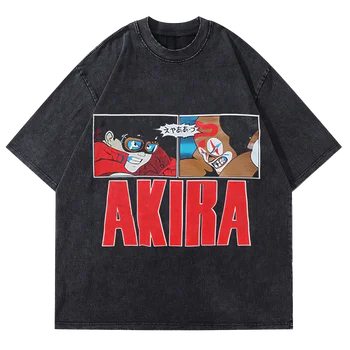 Street Oblečenie pánske T-shirt Japonské Anime Krátke Rukáv Top Cartoon Vzor Tee Harajuku Hip Hop Nadrozmerné Unisex Športové Krátke
