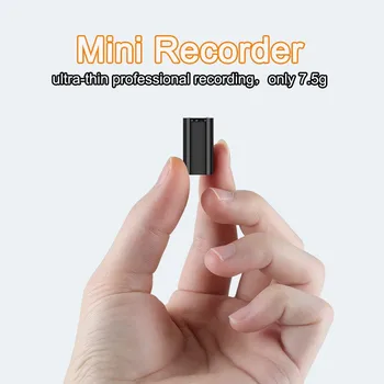 Super Mini Digitálny Hlasový Záznamník Šifrovanie hlasový záznam Zvuku Audio Rekordér HD Hluku Reduceing MP3 Prehrávač U-disk caneta espiar