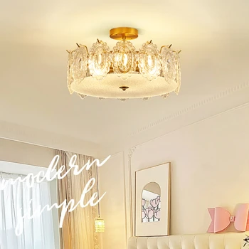 Svetlo Luxusná Spálňa Lampa Nový Moderný Minimalistický Izba Luster Obývacia Izba Crystal Stropné Svietidlo Francúzsky Lampa