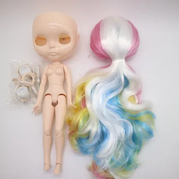 Telo, vlasy, pokožku tváre a očí mech pre DIY - Montáž Nahé blyth bábika príslušenstvo