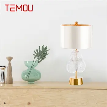 TEMOU Moderné Stolové Lampy, LED Stolná Svetlo Nočné Sklo Domov Dekoratívne pre Spálne, Obývacia Izba, Pracovňa Štúdia