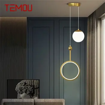 TEMOU Nordic Prívesok Svietidlá LED Súčasného Jednoduché Svietidlo Dekoratívne Pre Domáce Obývacia Izba