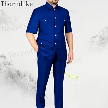 Thorndike 2023 Módne Affrica Klope Kostým Homme Muži Obleky Prom Slim Fit Smoking Svadby Ženích Terno Masculino Blaser 2 Kusy