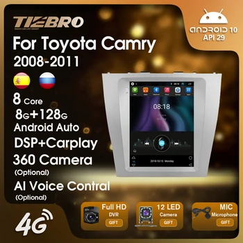 TIEBRO Android 10 autorádia Pre Toyota Camry 2008-2011 Tesla Štýl Obrazovke Auto Multimediálne Video Prehrávač DSP Carplay GPS Navigácie