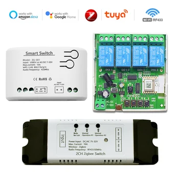 Tuya Zigbee Prepínač Smart WIFI Relé Modul Na Vypnutie Diaľkového Ovládania SwitchTimer Zigbee Repeater Pracovať s Alexa Potrebné Hub