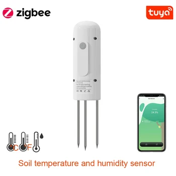 Tuya Zigbee Smart Pôdy Tester Teplota a Vlhkosť Meter Nepremokavé Thermohygrometer Záhrada Automatizácie Zavlažovanie Detektor
