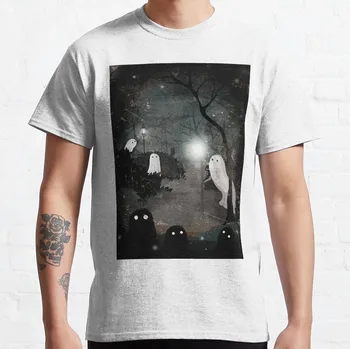 Twilight duchovia T-Shirt nadrozmerné t košele pre mužov, T-košele pre mužov bavlna čierne tričko
