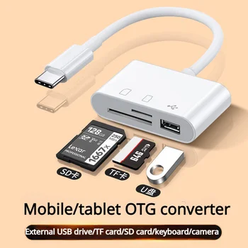 Typ-C Adapter TF CF, SD Čítačka Pamäťových Kariet OTG Spisovateľ Compact Flash USB-C pre IPad Pro Huawei pre Macbook USB Typu C Cardreader
