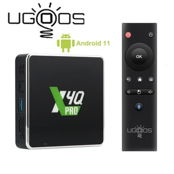 Ugoos X4Q Pro X4Q Plus X4Q Kocka S905X4 Quad Core TV Box RAMENO G31 MP2 Android 11 2.4 G 5G 1000M BT 5.1 Set-Top-Tox 4K Media Player