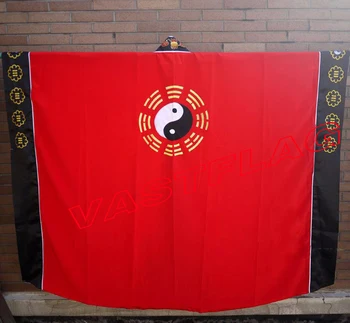 UNISEX tai chi bagua odevy Taoizmu cassock opat litra puja uniformy oblečenie taoistických gownmartial umenie robessuits červená