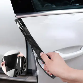 Univerzálny Dvere Auta Anti-Kolízie Prah Pásy 5D Uhlíkových Vlákien Anti-Scratch Nálepky Úprava Auto Príslušenstvo pre Všetky Autá