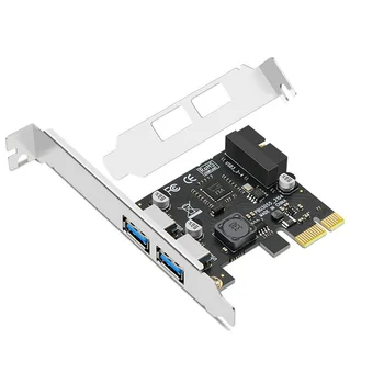 USB 3.0, PCI-E, Rozšírenie Kartu Adaptéra 2 Port USB 3 PCIE slot karty PCI express Karty adaptéra 2A 19pin