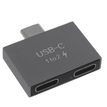USB C Mužov a dvomi USB C Ženské Splitter Converter Adaptér USB C Hub Rozbočovač Rozšírenie Konektor Pre USB, C PD Nabíjačky, PC, Notebook