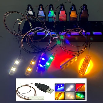 USB DIY 1X4 Stavebné Bloky, Farebné LED City Light-Emitting Klasické Murované Ulice Mesta Hračky Led Svetlo Lampy Darčeky pre Deti