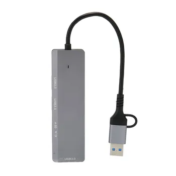 USB Hub 5Gbps vysokorýchlostné pamäťová Karta Čítačka Pamäťových Kariet USB 3.0 Splitter pre Telefón, PC, Notebook, Tlačiareň Keyborad Myš