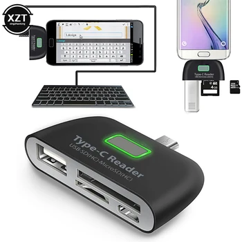 USB3.1 Typ-c TF SD OTG Karty Multifunkčné Reader Adaptér pre Macbook Mobilný Telefón, Tablet PC, Multifunkčné Konvertor
