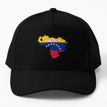 Venezuela Mapu A Vlajky S Siedmich Hviezd, Baseball Cap Klobúk Čierne Jednofarebné Pánske Czapka Ženy Kapoty Vonkajšie Vytlačené Šport