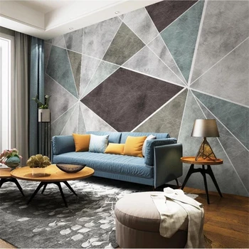 Vlastné 3d tapeta Nordic geometrické moderný minimalistický gauč pozadí steny, obývacia izba, spálňa reštaurácia nástenná maľba 3d tapety